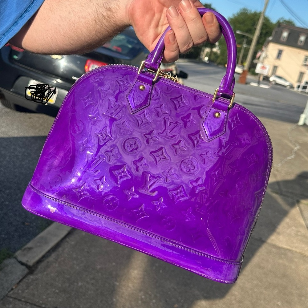 Louis Vuitton alma pm dyed purple
